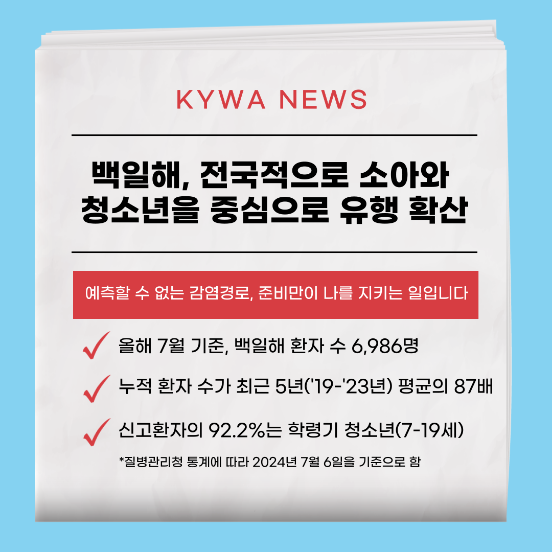 백일해 증가 뉴스 